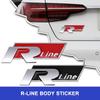 1x 3D Metal R Line Car Trunk Emblem Sticker Auto Accessories For MK6 MK5 MK4 MK7 Golf-4 5 6 7 Passat Ibiza Leon FR 2