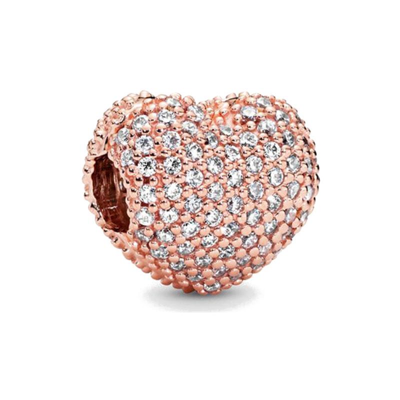 Новые изысканные розово-золотые белые розовые клипсы Dasiy Ocean Summer Charms подходят к оригинальному браслету с покрытием из стерлингового серебра 925 пробы для женщин, ювелирные изделия