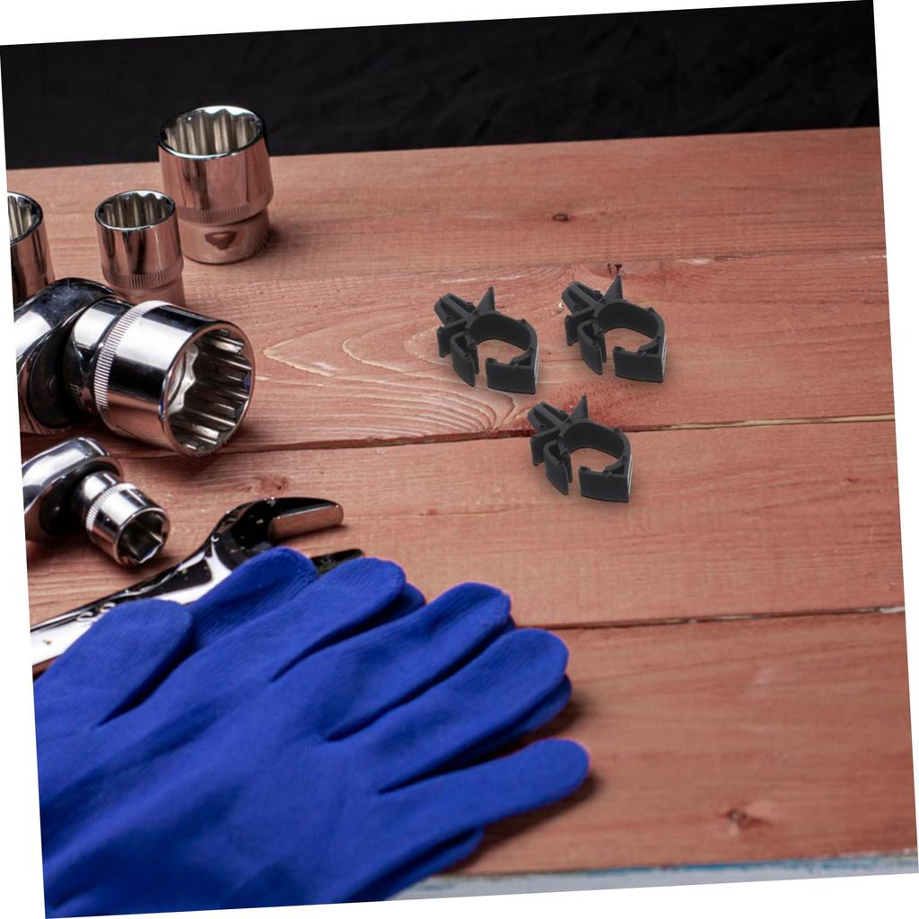 LOORGVEL 50pcs Car Wire Harness Securing Card Fastening Fastener Retainer Wire Cord Holder Clip Appliance Cord Organizer Conduit Black Plastic