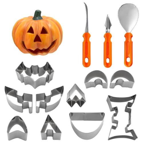 BEAUTY PLAYER Halloween Pumpkin Carving Kit with 13 Decorative Cutting Tools for Halloween Pumpkin Lanterns, DIY Carving Tools, Lantern Making