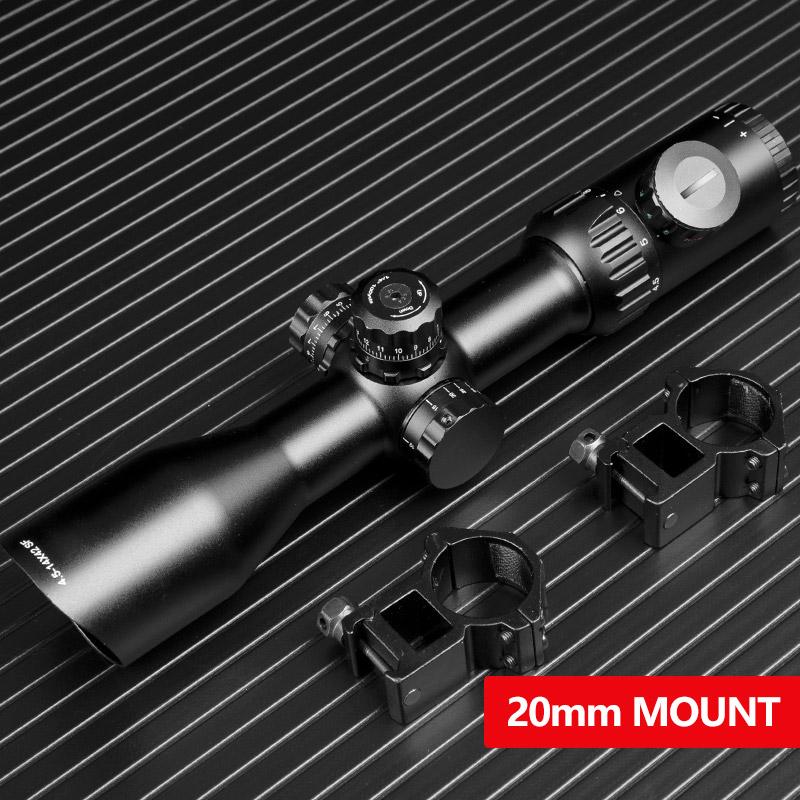 FIRE WOLF 4,5-14X42 охотничий прицел со скошенной кромкой, двойной крест, красный и зеленый фокус, тактический оптический прицел для охоты