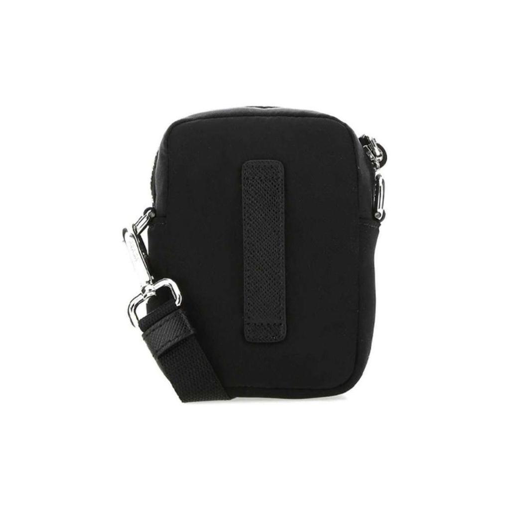 Prada Triangle Logo Recycled Nylon Mini Phone Bag Men Bags Black 2ZT0252DMI-F0002