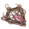 Rhodonite Pendant Gemstone Jewelry, 999 Copper Wire Wrapped Handmade Pendant, Latest Design Jewelry