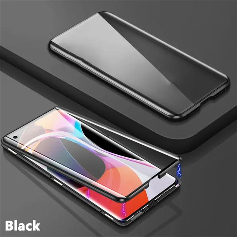 360Магнитный Металлический Защитный Чехол для Телефона Для Samsung A16 A26 A36 A56 A55 A54 A53 A52 A37 Высококачественная Двусторонняя Стеклянная Крышка