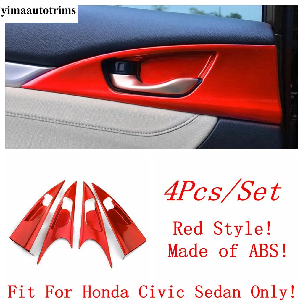 Steering Wheel / AC Air Vent / Window Lift / Gear Shift Panel / Handle Bowl Cover Trim Accessories For Honda Civic 2016 -