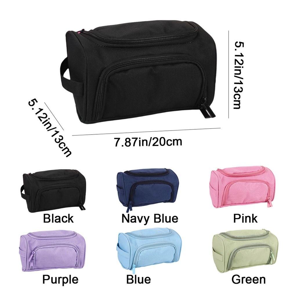 Large Capacity Pencil Bag Oxford Cloth Stationery Organizer Simple Double-Layer Pencil Case  Travel