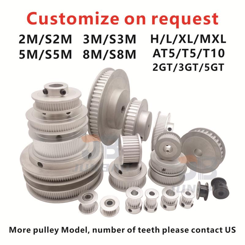 24/25/36/38/48/70/80 Teeth , 2GT Timing Pulley , for DIY/CNC/3D printers or industrial automation. G2M Synchronous toothed wheel
