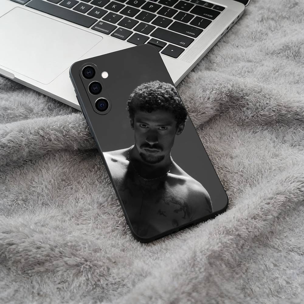Чехол для телефона B-B-Bad -Bunny для Samsung Galaxy A73, A71, A72, A70, A53, A52, A51, Мягкий силиконовый черный чехол