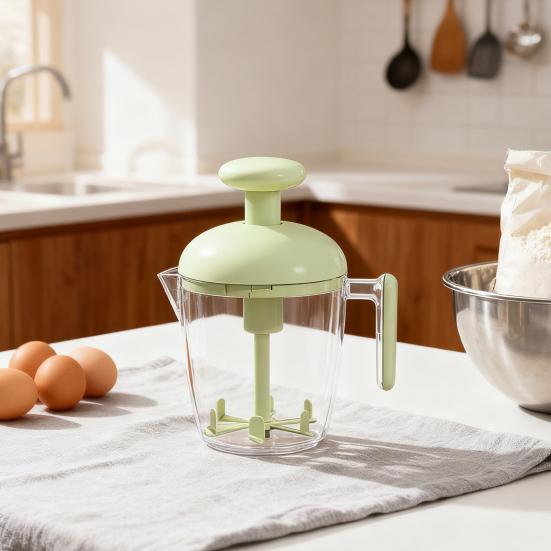 Чашка-венчик для яиц Ручная чашка для напитков с ручным прессом Подготовка перед едой Портативная чашка для остатков Миксер для яиц Чашка для приготовления перед едой