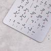 Braille Alphabet And Numbers Learning Tool - Durable Metal Tactile Bump Reading Floor-Mounted Eco-Friendly Lightweight