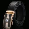 Ремень из воловьей кожи с открытым краем  Мужской из натуральной воловьей кожи  Деловой и повседневный ремень с автоматической пряжкой