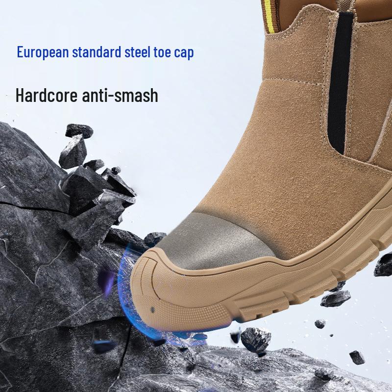 Blue Gull Men's Steel Toe Safety Shoes: Wear-Resistant, Non-Slip, Anti-Smash, Anti-Puncture, Fireproof, Spark Proof Welding Shoes