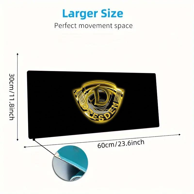 Dynamo Dresden Large Size Mouse Pad Large Gaming Table Cushion Non-slip Laptop Tablet Big Mousepad XXL Mat Mini PC Playmat With Lock edge