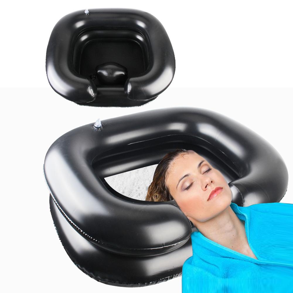 Ванна для мытья волос, надувная раковина для мытья шампунем, для лежачих/травмированных пожилых людей, медицинский уход, портативная, со сливной трубкой 1 м