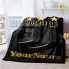 Juventus Customize Text Blanket Cozy Personalized Blanket Comfortable Versatile for Office Chair Seaside Couch Home Decor Four Seasons Universal