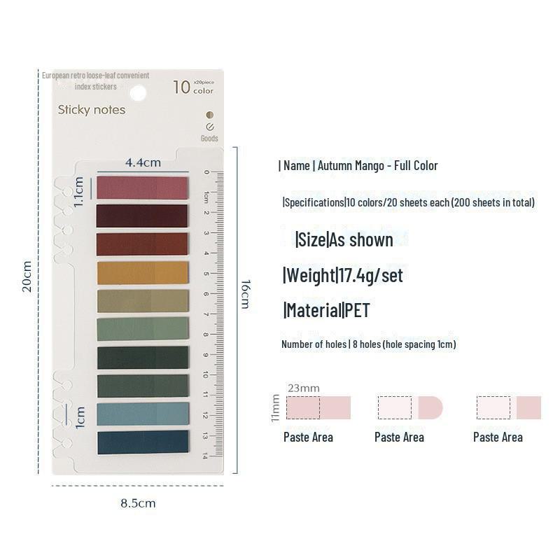 Прозрачная линейка и наклейки-указатели Morandi Marker для студентов