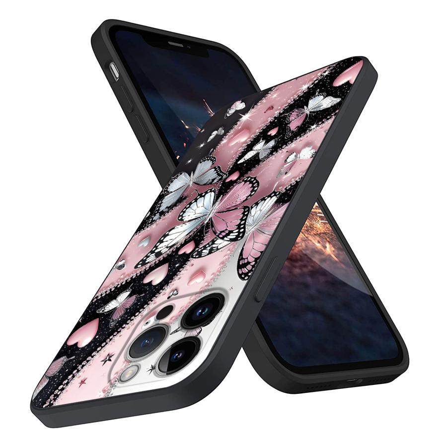 Funda Phone Cover Phone Case for Apple iPhone 17 Pro Max 15 Pro 7 8 17e 12 Air 16 XR XS MAX 14 13 11 Creative Cartoon Butterfly