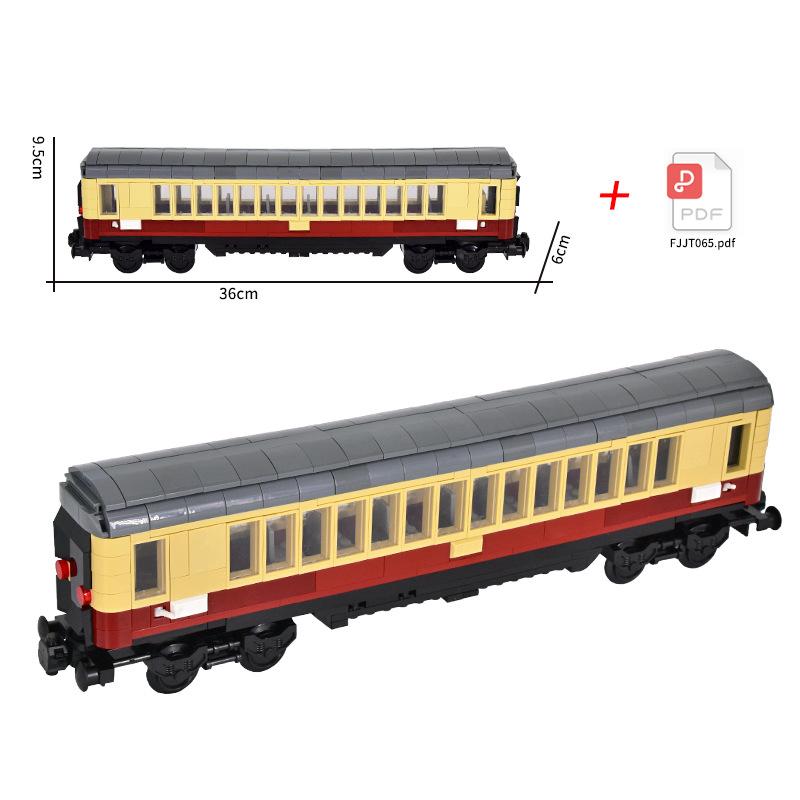 MOC Городской Паровой Локомотив с Вагонами: Набор конструктора «Сделай сам» высокотехнологичных модульных транспортных средств