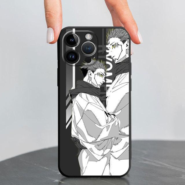 Black Soft Phone Case For Iphone 11 13 Pro 14 Pro Max Se 12 Mini Xs X 8 Plus 7 6s Xr 13pro 11 Pro Coque Jujutsu Kaisen Cover