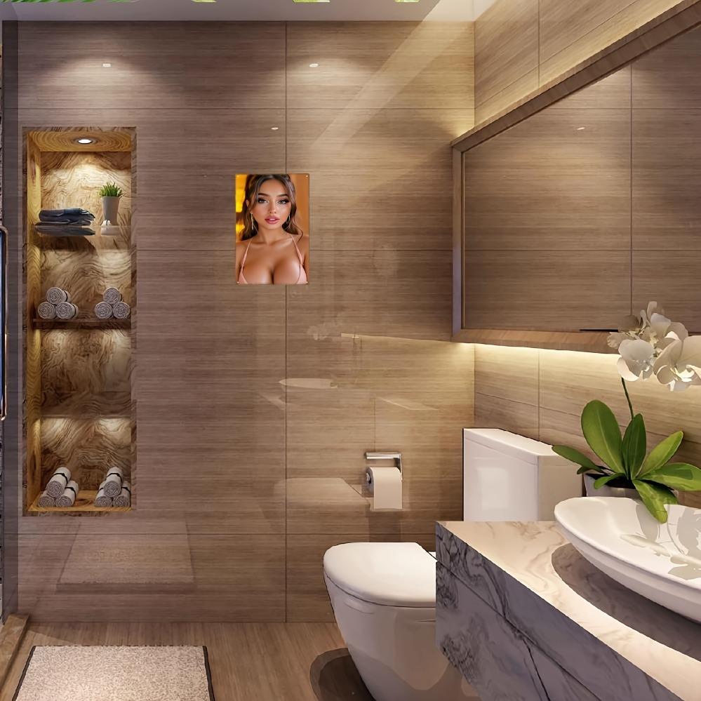 Сексуальное розовое нижнее белье Металлическая табличка 20*30см Прочный настенный декор для дома, клуба, офиса, бара Праздничный подарок Классический соблазнительный дизайн