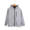 Men's Reflective Silver Grey Hooded Jacket - Trendy Spring/Autumn Streetwear for Outdoor Sports