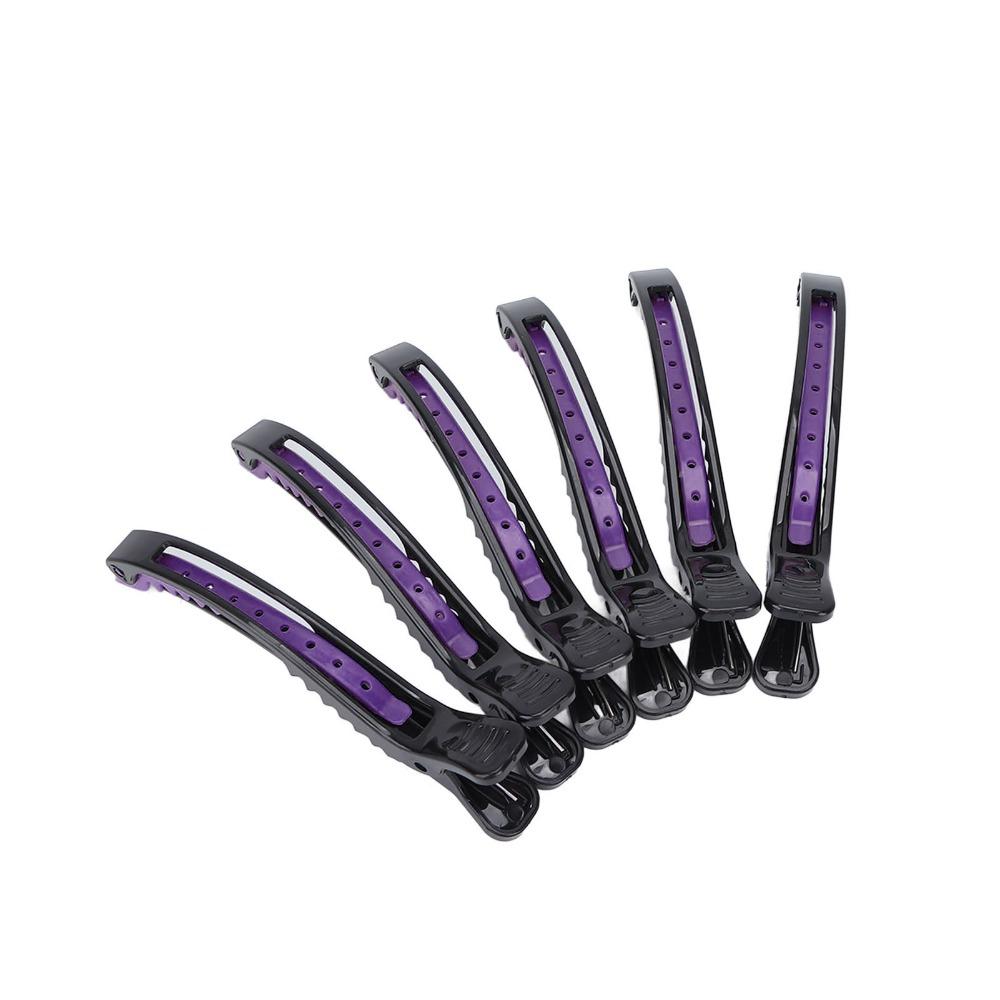 6 PCS Lightweight Sectioning Hair Clip Portable Design Duckbill Hair Clip Hair Clamp Salon Use