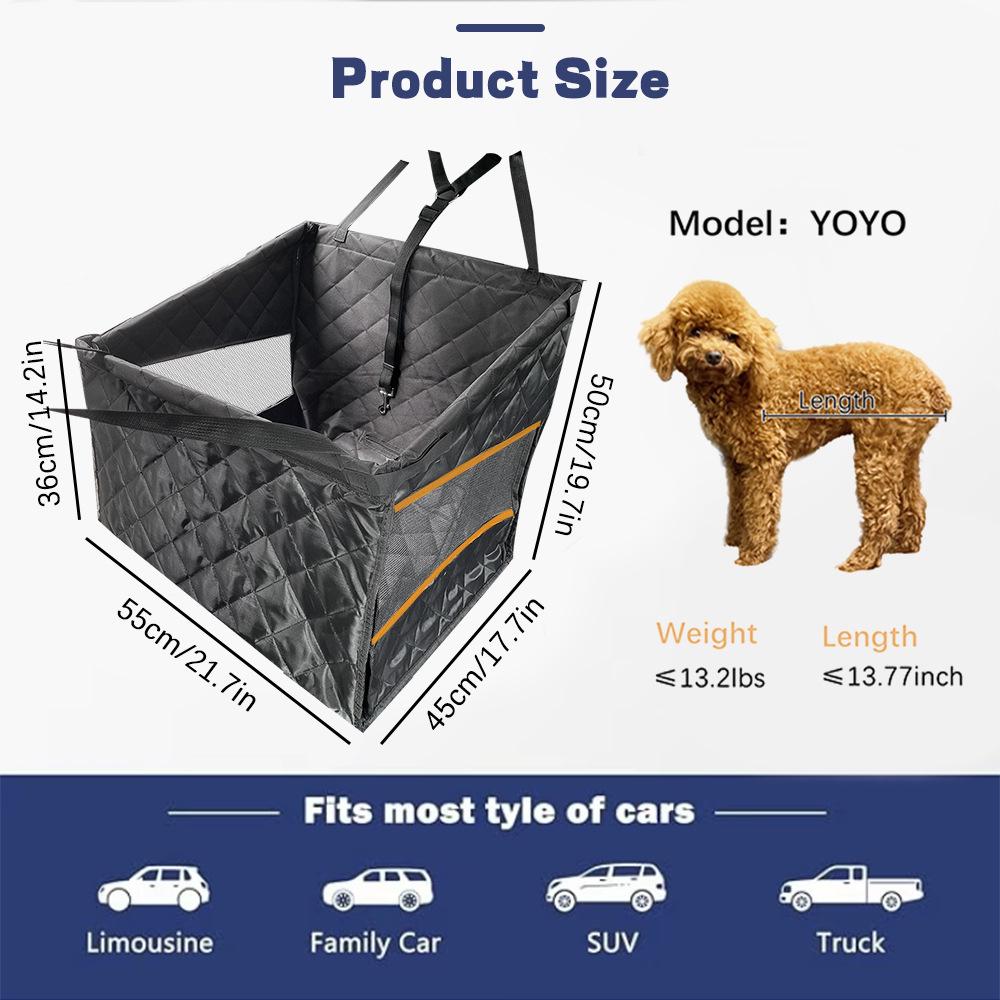 Pet Mesh Quilted Car Seat Pad - Universal Four Seasons Nest for Dogs & Cats