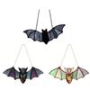 Acrylic Window Hanging Bat Stained Glass Window Hangings Halloween Bat Suncatcher Hanging Acrylic Wall Art Decoration