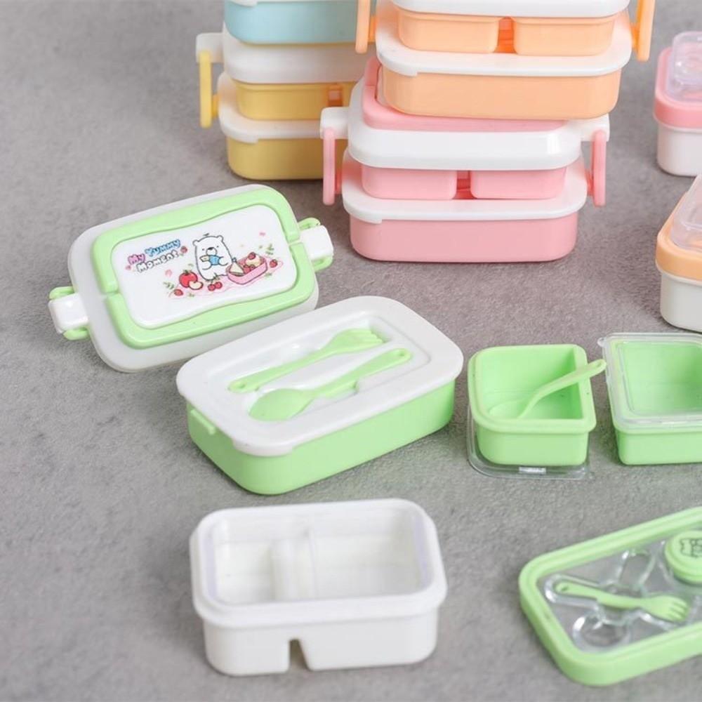 Miniature Simulated Dinner Box Bento Box Model Kids Pretend Play Toy Set