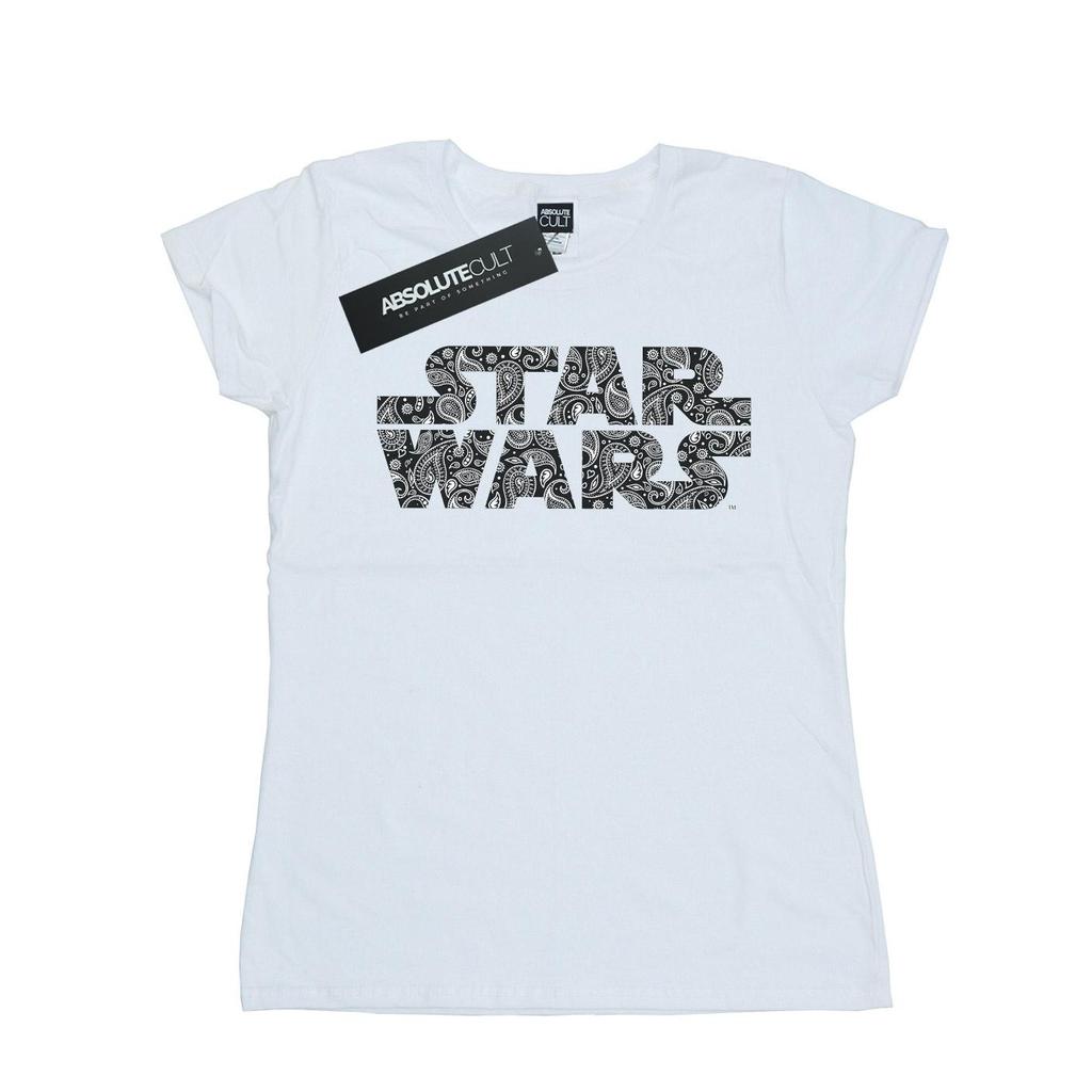 Star Wars Womens/Ladies Paisley Logo Cotton T-Shirt