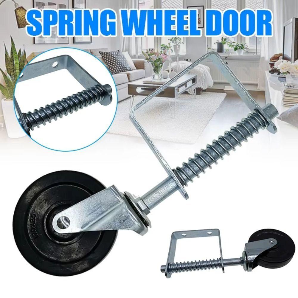 Heavy-duty Spring Loaded Caster 4 Inch Spring Damping Wheel Door Gate Wheel  Household