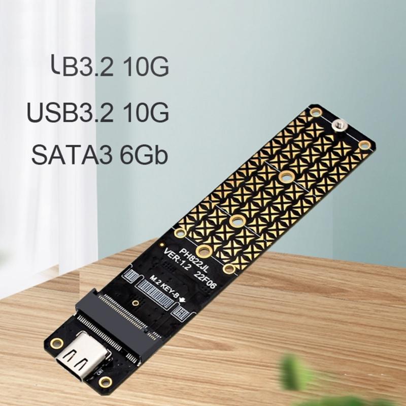 Адаптер-карта M.2 B Key SSD на USB 3.2 Type C 10G, карта расширения, адаптер-конвертер для 2230/2242/2260/2JMS580 Райзеры Ca