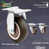Бесшумное 1-дюймовое поворотное колесо для тумбы с выдвижными ящиками татами с резиновым колесом