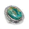 Кольцо из серебра 925 пробы с драгоценным камнем амазонит, размер 9