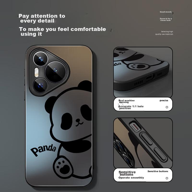 XP Huawei Pura70 Phone Case, Full Lens Protection, Ultra-Thin Heat Dissipation, Frosted Cartoon, Shockproof - Graphite Gray Dazzling Bear