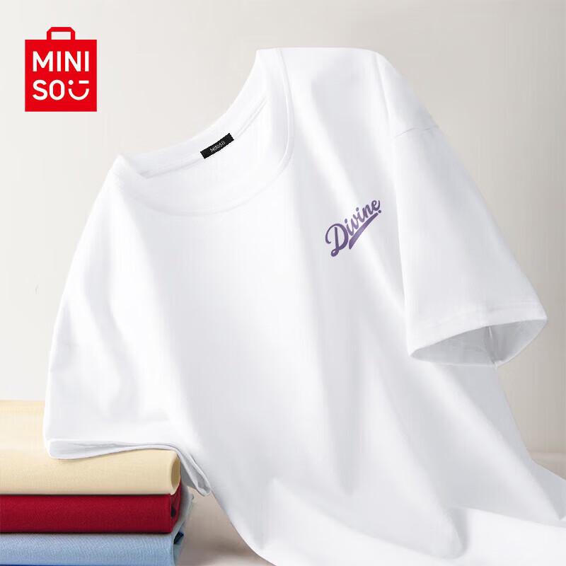 MINISO Мужская летняя футболка с коротким рукавом 2025