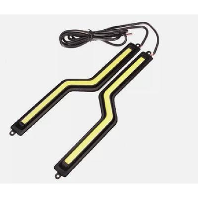 2 шт. Белая Светодиодная COB LED Дневная Ходовая Огни ДХО Полоса Противотуманная Фара для Автомобиля Z-образной Формы