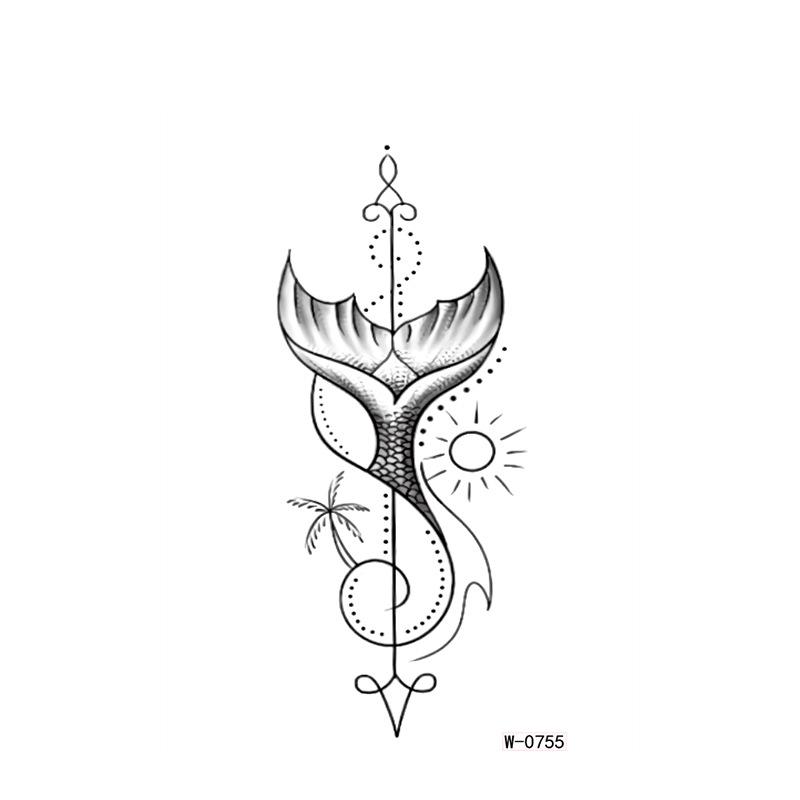 Красочный стикер Мультяшная татуировка Временная водостойкая Анимация Цветок Персонализированный цветок Тату-наклейка на руку