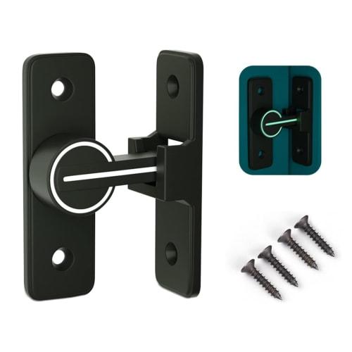 ALLMIRA 90-Degree Sliding Door Lock, Fluorescent, Fluorescent, Fluorescent Door Lock, 90-Degree Rotating Door Latch, for Interior Sliding Doors, Room