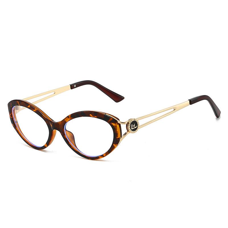 New leopard print retro small frame nerd sunglasses advanced sense UV protection fashion trend sunglasses