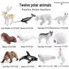 Christmas Forest Animal Ornaments Set: Deer, Elk, Reindeer, and Squirrel Models