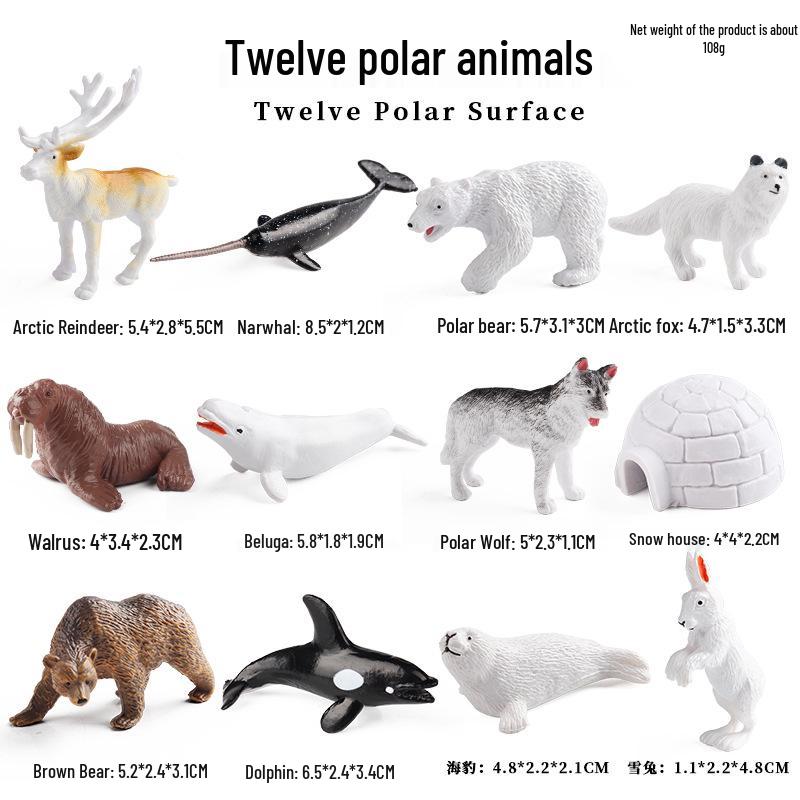 Christmas Forest Animal Ornaments Set: Deer, Elk, Reindeer, and Squirrel Models