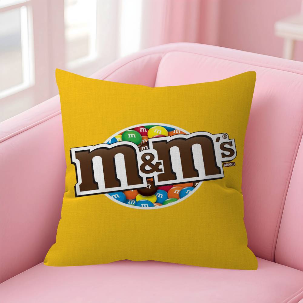 M&M's Шоколадные конфеты Мем наволочка чехол для диванной подушки украшение для комнаты в доме детский подарок