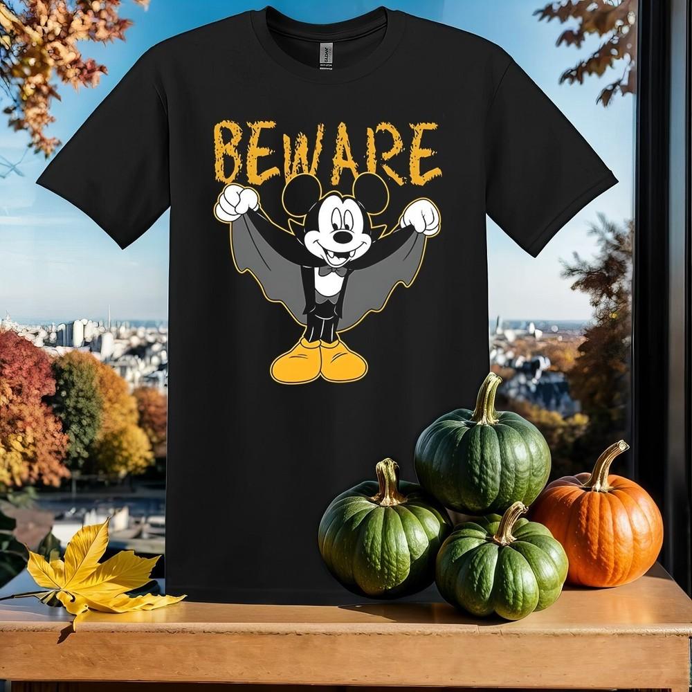 Beware Mickey Vampire Halloween T-shirt T Shirt Men Women Unisex Tshirt SY26