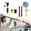 Car Rotary Wash Brush Kit Adjustable 360 Degree Quick Connect Scrubber Car Cleaning Brush Long Handle Wash Foam Cleaning Brush
