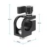 HDRIG 19MM Rod Clamp with Single Hole and 3/8 Arri Locating Mount, Universal Clamp for 19MM Round Rod.