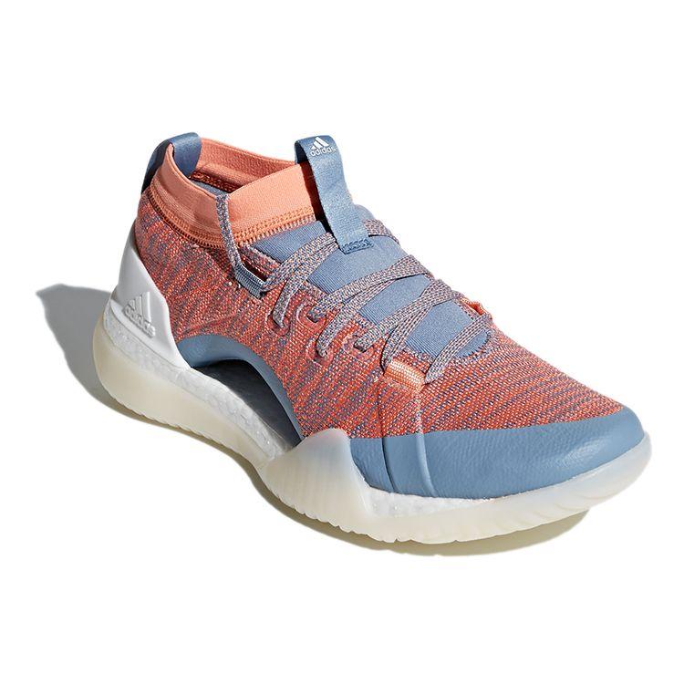 adidas Pureboost X Trainer 3.0 Комплексные Нескользящие Износостойкие Дышащие Кроссовки для Тренировок с Низким Верхом Женские Кроссовки Розовые Голубые Белые CG3526
