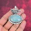 Украшения ручной работы из драгоценных камней Aqua Chalcedony, кулон из стерлингового серебра 925 пробы, уникальный дизайн, для женщин