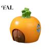 DIY Halloween Craft Supplies Mini Resin House Ornaments, Cute Pumpkin/Wizard Hat/Carrot Cabin Figurines for Fairy Gardens Micro Landscape