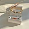 Rose Gold Screw Pattern Alloy Women's Bracelet - Fade-Resistant, Light Luxury Design